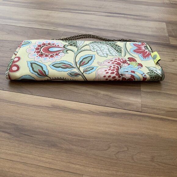 Amy Butler for Kalencom Clutch Purse w/ Chain Floral Yellow Organic Cotton - Picture 14 of 14